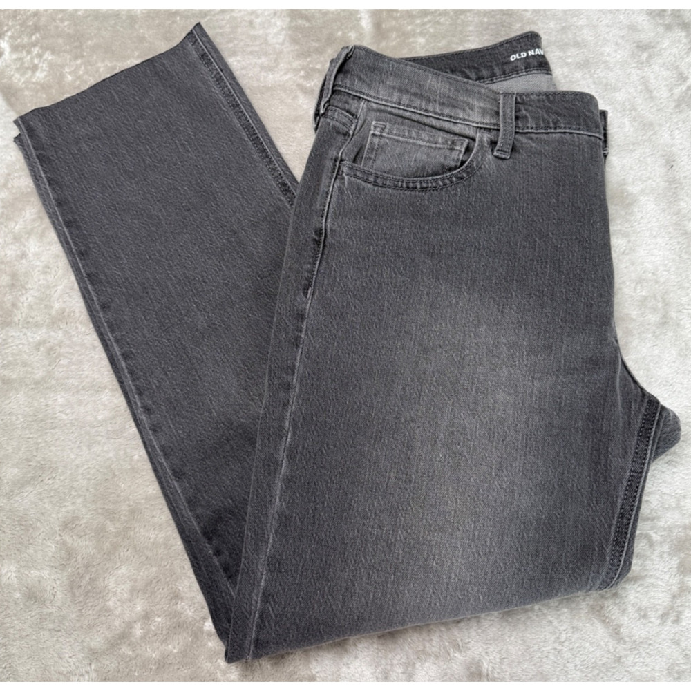 Old Navy Mid Rise Wow Boyfriend Gray Denim Jeans Womens Size 6 NWOT
